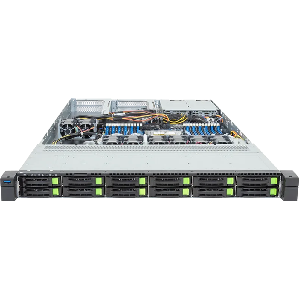 Serveur GigaComputing R163-ZG2-AAJ2 (custom) (AMD EPYC 9135 (16 cœurs, 3,65GHz, 64MB), 64GB, 1 x 0,96To, Carte Intel E810 4 ports 25G PCIe)
